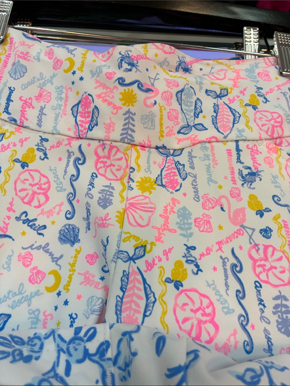 Lilly Pulitzer NWT Pink Floral Wide-Leg Pants Performance Fabric - Picture 8 of 11